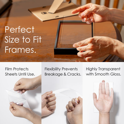 Latitude Run® Clear Acrylic Sheet Picture Frame Glass Replacement Pack